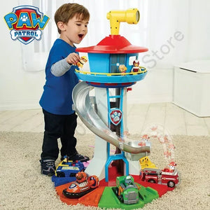 Hot Sale Paw Patrol Towerwith Rebound Vehicle Children Patrol Canine Toy Home Decoration KIds Birthday Gifts